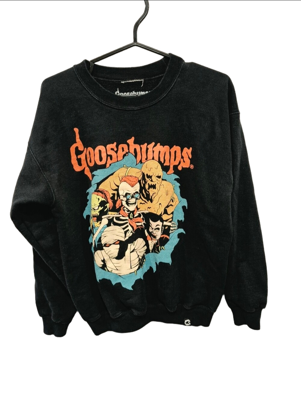 Creepy Co. Goosebumps Graphic Crewneck Sweatshirt Black Size Small 90s Horror